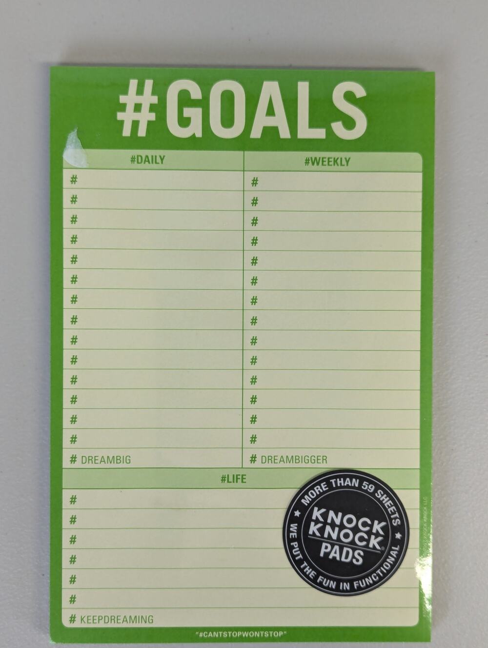 Knock Knock To Do Notepad Goals Daily Weekly Planner Gift Humor Graduation Fun